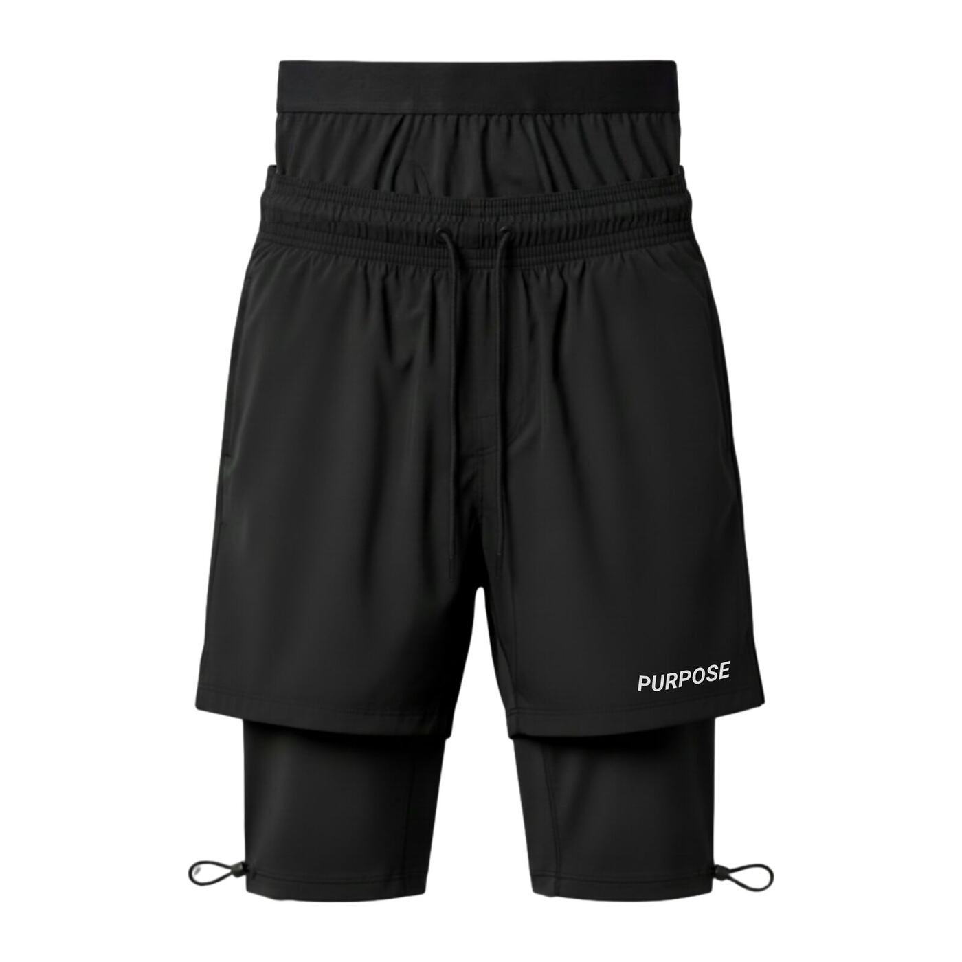3-in-1 Halal Gym & Swim Shorts with Built-In Tights