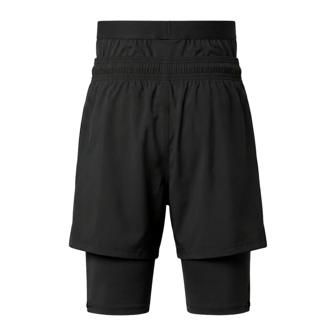 P Logo 3-in-1 Modest Activewear Shorts — Black — 2