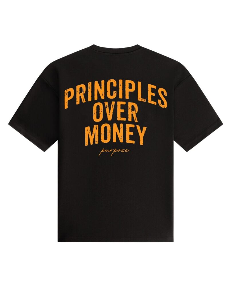 Principles Over Money Oversized Tee — Black