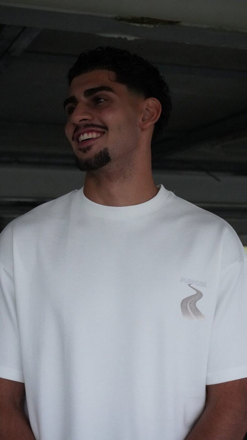Trust the Path Oversized Tee — White — 6